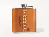Washington DC Map Leather Flask