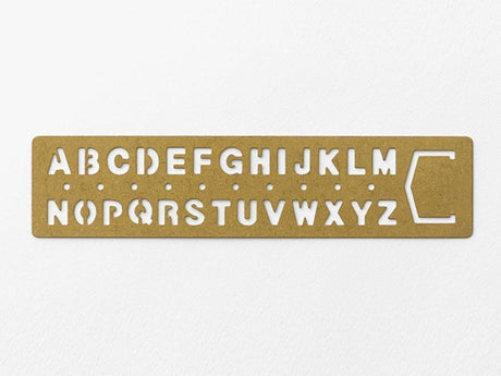 Brass Template Bookmark - Alphabet