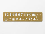 Brass Template Bookmark - Numbers