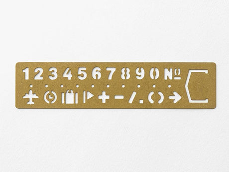 Brass Template Bookmark - Numbers